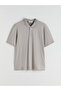 Gray Polo Neck Pike Men's T-Shirt - 5