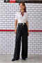 Pleat Detailed Palazzo Trousers Black