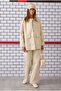 Sports Cut Leather Jacket Bone - 4