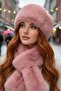 Women's Winter Vegan Fur Plush Kalpak Hat and Scarf Set - 4
