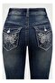 Navy Blue Butterfly Spanish Leg Vintage Trousers