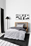 Mono Single Size Fitted Sheet Duvet Cover Set Maze Black - 2