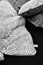 Mono Double Size Fitted Sheet Duvet Cover Set Maze Black - 5
