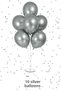 Happy Birthday Foil Balloon 2 Pieces 7 Balloon Stand 10 Pieces Silver 10 Pieces Black Balloon Birthday Ornament - 3