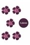 5 Pieces Purple Daisy Children's Room Furniture Handle Set - Single Screw Cabinet and Drawer Handles