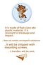 5 Pieces Tiger Children's Room Furniture Handle Set - Abs Plastic Single Button Cabinet and Drawer Handles - 8