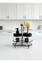 Luxury Black Glass Liquid Soap Dispenser Set - with Premium Wooden Detail and Metal Stand, Stylish Bathroom Toothbrush Holder Set - 2