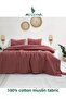 100% Cotton Muslin Double Duvet Cover Set - 3