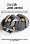 Ergonomic Neck Pillow with Geometric Pattern - Modern Black Gray Yellow Adult Travel Pillow
