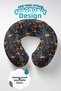 Forest Animals Patterned Cotton Neck Pillow - Natural Motif Black Blue Cream Travel Pillow - 6