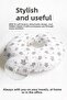 Elephant Patterned Cotton Neck Pillow - Cute Grey Pink Kids & Adult Travel Pillow - 7