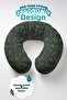 Green Leaf Pattern Neck Pillow - Black Red Soft Travel Pillow with Natural Plant Motifs - 7