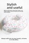 Cat on Bicycle Cotton Neck Pillow - Pastel Cloud Pink Blue Kids & Adult Travel Pillow - 5