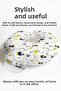 Space Rocket Cotton Neck Pillow - Kids & Adults Planet Yellow Grey Soft Travel Pillow - 3