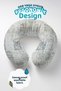 Vintage Patchwork Pattern Ergonomic Neck Pillow - Classic Gray Blue Soft Travel Pillow - 3
