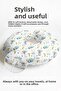 Sleep Themed Cotton Neck Pillow - Colorful Cloud Moon Star Patterned Children & Adult Travel Pillow - 7