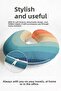 Retro Colorful Striped Neck Pillow - Wave Pattern Blue Orange Travel Pillow - 4