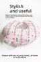Mermaid Patterned Cotton Neck Pillow - Pastel Pink Green Kids & Adult Travel Pillow - 4