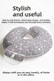 Bird Flower Heart Ergonomic Neck Pillow - Pastel Grey Pink Yellow Soft Travel Pillow - 7