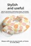 Floral Pattern Cotton Neck Pillow - Pastel Yellow Orange Soft Travel Pillow - 4