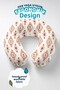 Ethnic Geometric Pattern Cotton Neck Pillow - Pastel Cream Brown Adult Travel Pillow - 5