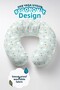Pastel Colored Rainbow Pattern Neck Pillow - Cloud Star Design Mint Blue Travel Pillow - 5
