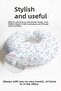 Cute Lamb Pattern Cotton Neck Pillow - Fun Blue Zigzag Kids & Adult Travel Pillow