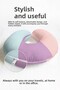 Pastel Colored Ergonomic Neck Pillow - Modern Block Pattern Lilac Pink Light Blue Travel Pillow - 4