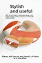 Retro Colorful Ergonomic Neck Pillow - Modern Wave Orange Beige Travel Pillow - 4