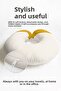 Modern Two-Tone Ergonomic Neck Pillow - Minimalist Yellow Cream Adult Travel Pillow - 2