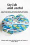 Colorful Ship Pattern Neck Pillow - Sea Themed Blue Yellow Kids & Adult Travel Pillow