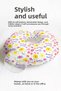 Floral Crown Pattern Cotton Neck Pillow - Princess Yellow Pink Children & Adult Travel Pillow - 3