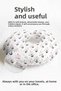 Princess Patterned Cotton Neck Pillow - Cartoon Figures Pink White Soft Travel Pillow