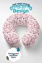Red Heart Cotton Neck Pillow - White Red Travel Pillow with Romantic Design
