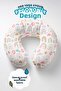 Pastel Rainbow Pattern Neck Pillow-Flower Cloud Pink Mint Yellow Children & Adult Travel Pillow - 2