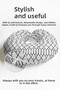 Modern Geometric Black and White Cotton Neck Pillow - Minimalist Striped Gray Soft Travel Pillow - 5