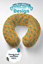 Retro Floral Pattern Ergonomic Neck Pillow - Orange Green Adult Travel Pillow - 6