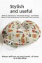 Retro Geometric Pattern Cotton Neck Pillow - Modern Style Beige Orange Gray Travel Pillow - 7