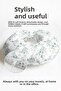 Ergonomic Neck Pillow with Green Leaf Pattern - Soft Travel Pillow in Natural Pastel Colors - 6