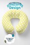 Polka Dot Cotton Neck Pillow - Pastel Yellow White Soft Travel Pillow - 4