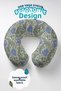 Vintage Floral Pattern Cotton Neck Pillow - Classic Blue Green Soft Travel Pillow - 4