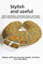 Retro Floral Pattern Ergonomic Neck Pillow - Orange Green Adult Travel Pillow - 4