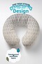 Moroccan Patterned Cotton Neck Pillow - Stylish Gray Cream Color Soft Travel Pillow - 3