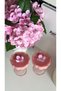 2 Pcs Pink Flower Shaped Coffee Presentation and Cocktail Glass Set of 2 Magnolia Cups and Dessert Bowl - 3