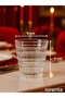 Crystal Cut Patterned Glass Soft Drink Glasses Set of 6 - Luxury Water and Beverage Glasses - 3
