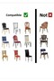 Chair Cover Pieces, 6-Pack, Lycra Pieces of Fabric, Patterned Chair Covers, Elastic, Stretchy Pieces, High Quality - 6