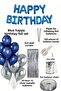 Blue Happy Birthday Foil Set Blue Silver Balloon Party Birthday Decoration Set - 2