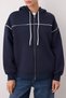 Navy Blue Hooded and Piping Detailed Oversize/Wide Fit Knitted Sweatshirt Twoaw26Sw00106 - 3