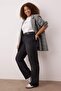 More Sustainable Siyah Yüksek Bel Comfort/Orta Esnek Straight Fit Büyük Beden Jeans TBBAW24CJ00045 - 2