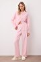 Pembe Fırfırlı Cep Detaylı Viskon Dokuma Pijama Takımı THMAW25PT00146 - 2